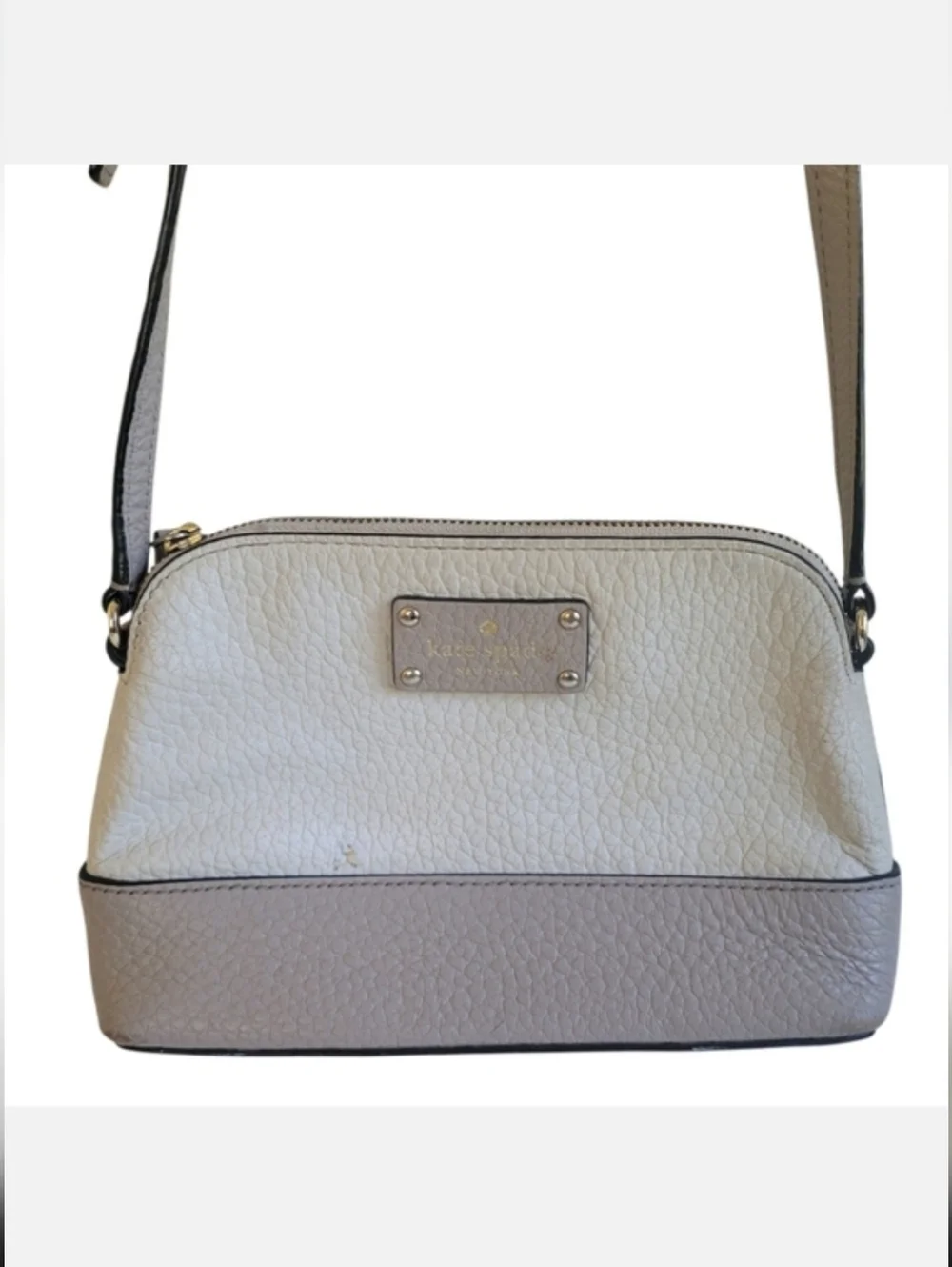 Kate Spade Bay Street Cream White Leather Crossbody Bag